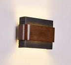 Wabi-Sabi Metall-Rechteck-Wandleuchte