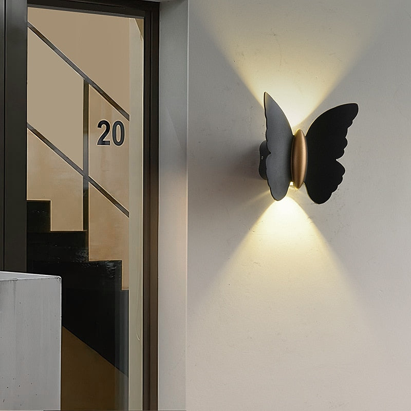 Modern Metal Butterfly Wall Light