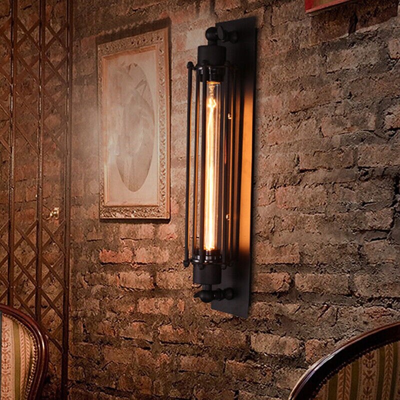 Industrial Metal Pipe Wall Light