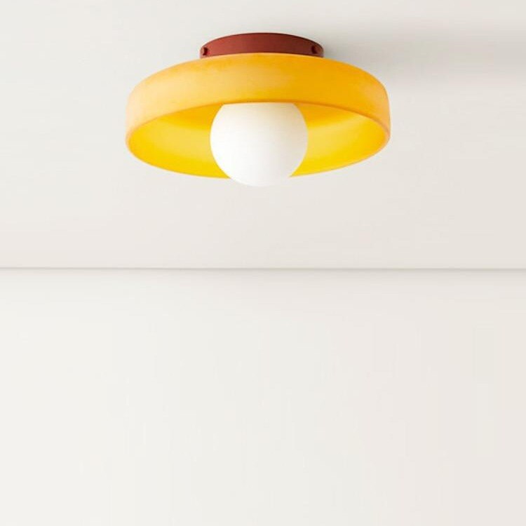 Industrial Glass Disc Ceiling Light