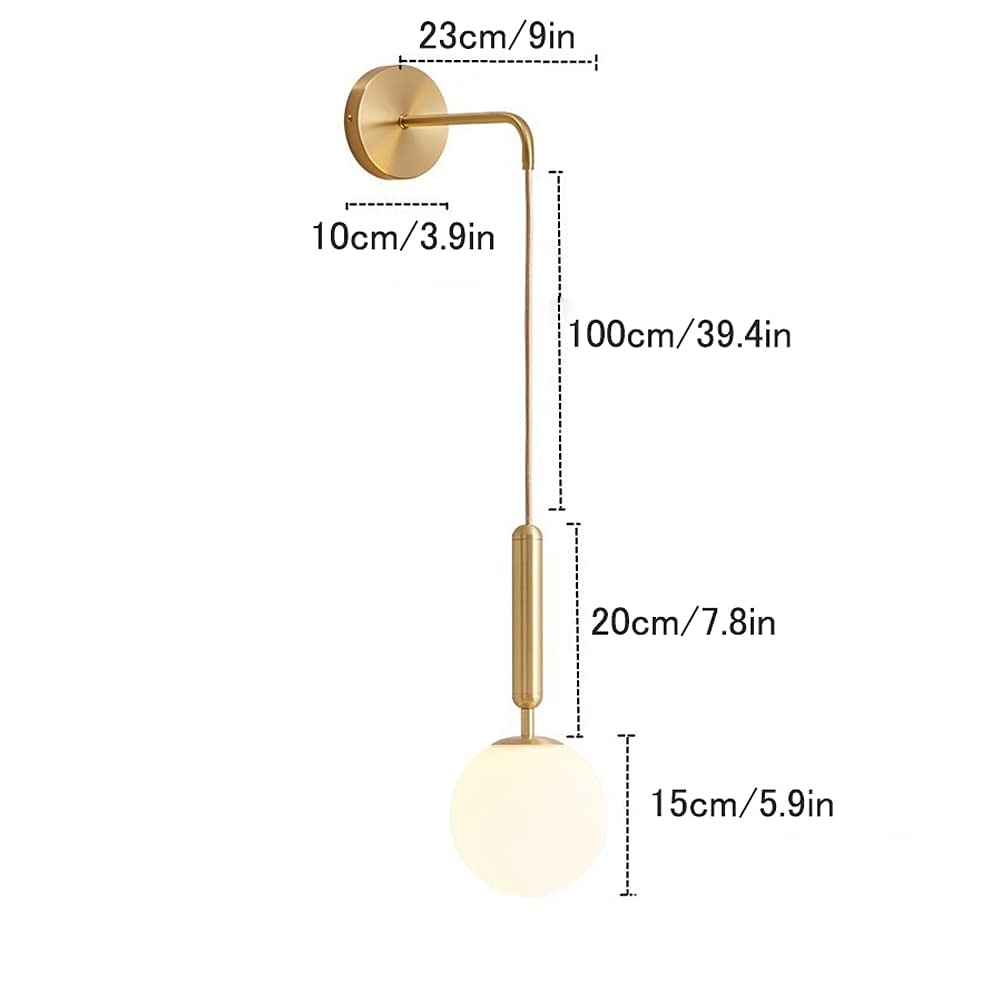 Modern Glass Globe Wall Light