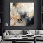 Luxury Gold Impasto Textured Painting