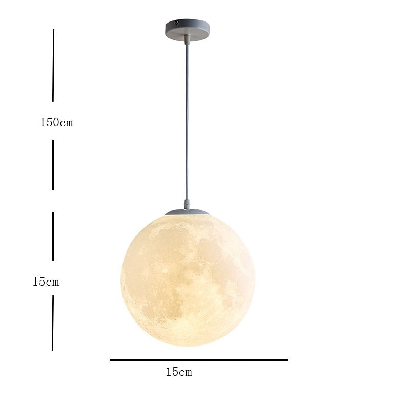 Modern Metal Moon Ceiling Light