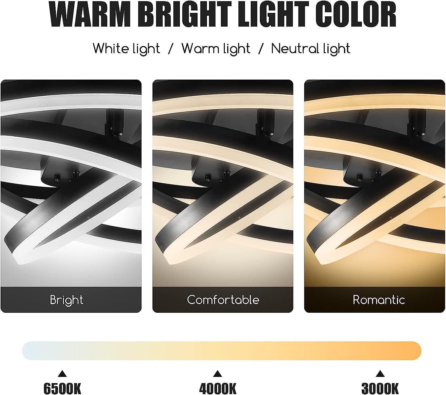 Modern Metal Ring-Fan Ceiling Fan Light