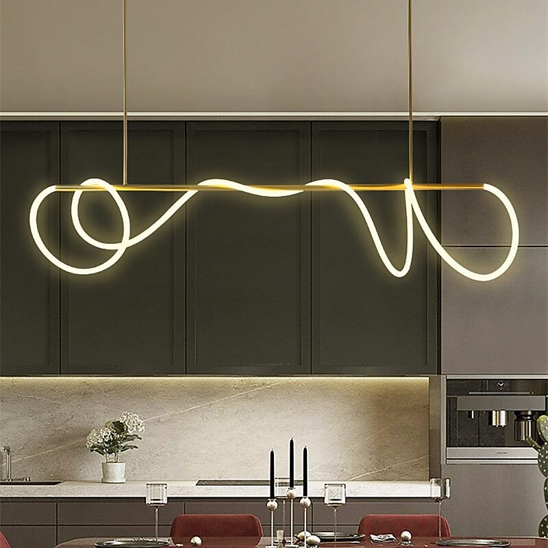Modern Acrylic Wave Pendant Light