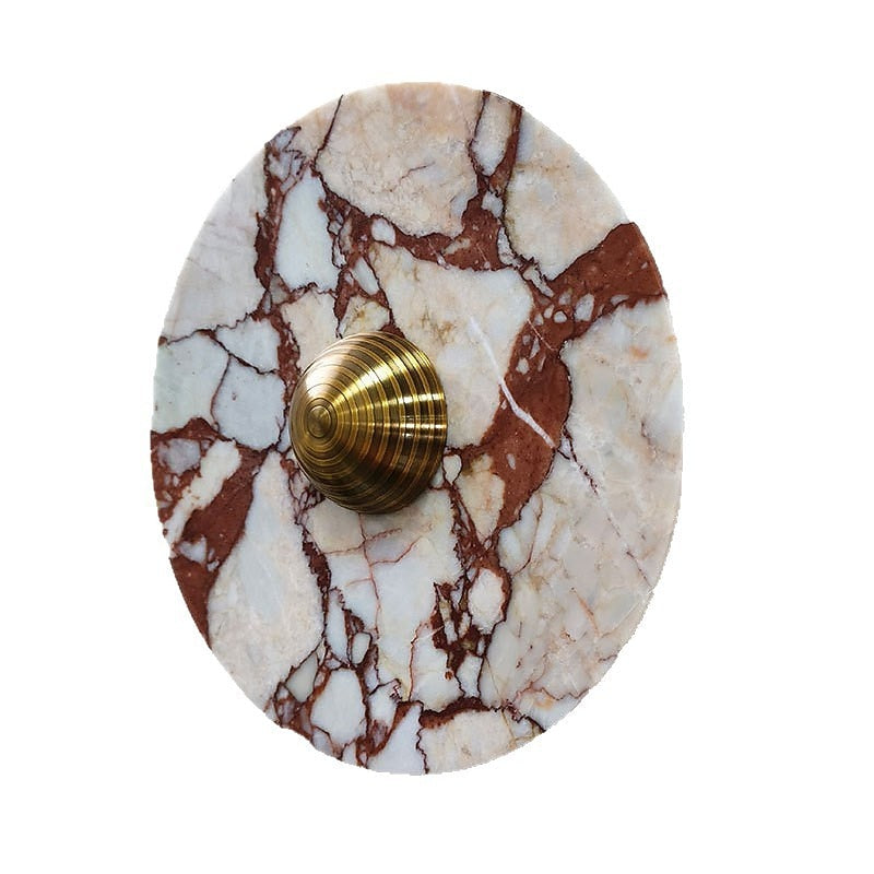 Wabi-Sabi Marble Disc Wall Light
