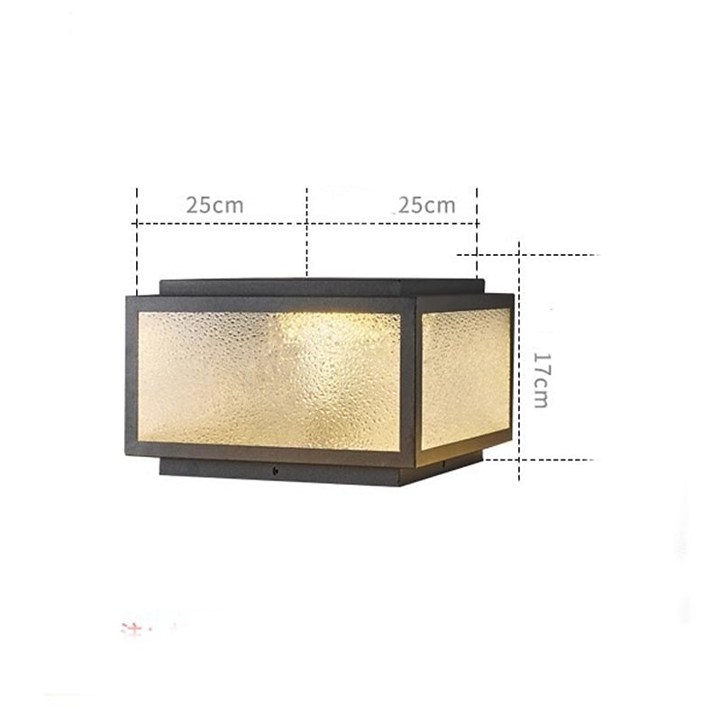 Modern Metal Square Post Light
