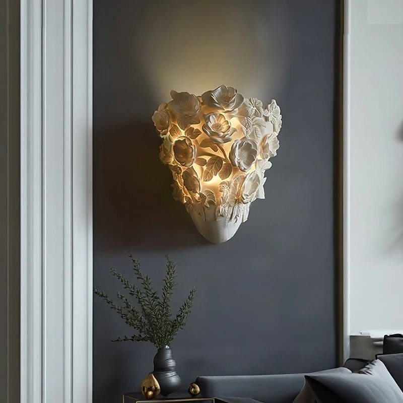 Modern Resin Flower Wall Light