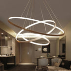 Moderne Metallring-Pendelleuchte
