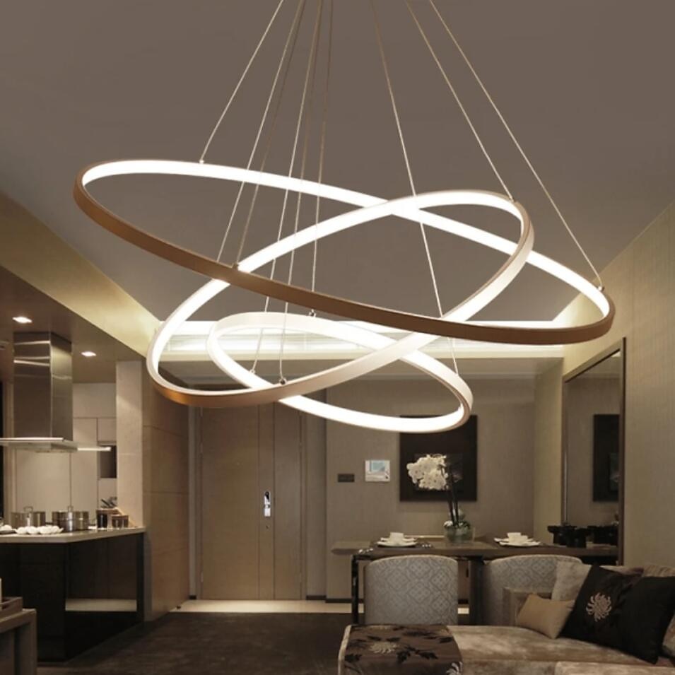 Modern Metal Ring Pendant Light