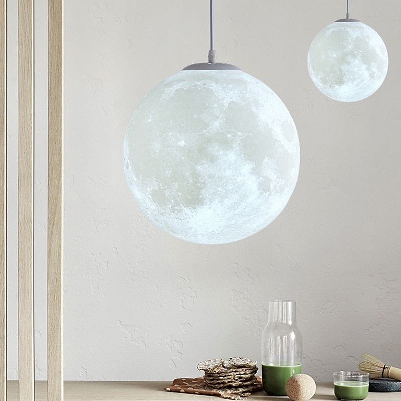 Modern Metal Moon Ceiling Light
