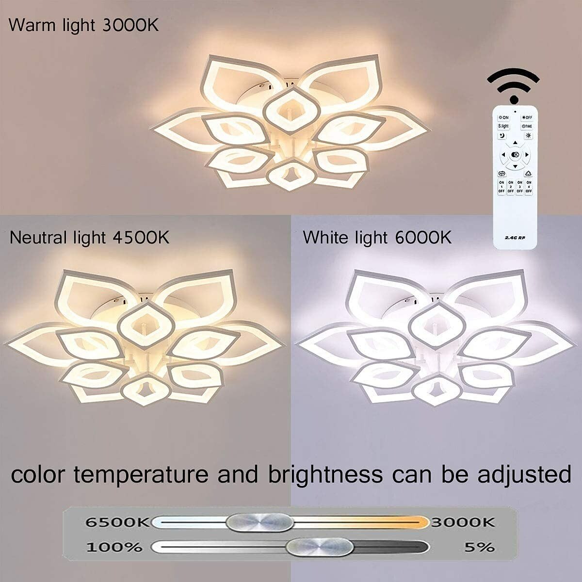 Modern Aluminum Leaf Ceiling Light
