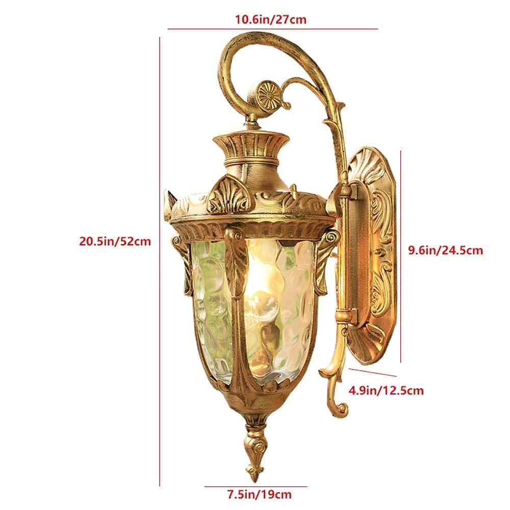 Vintage Glass Lantern Wall Light