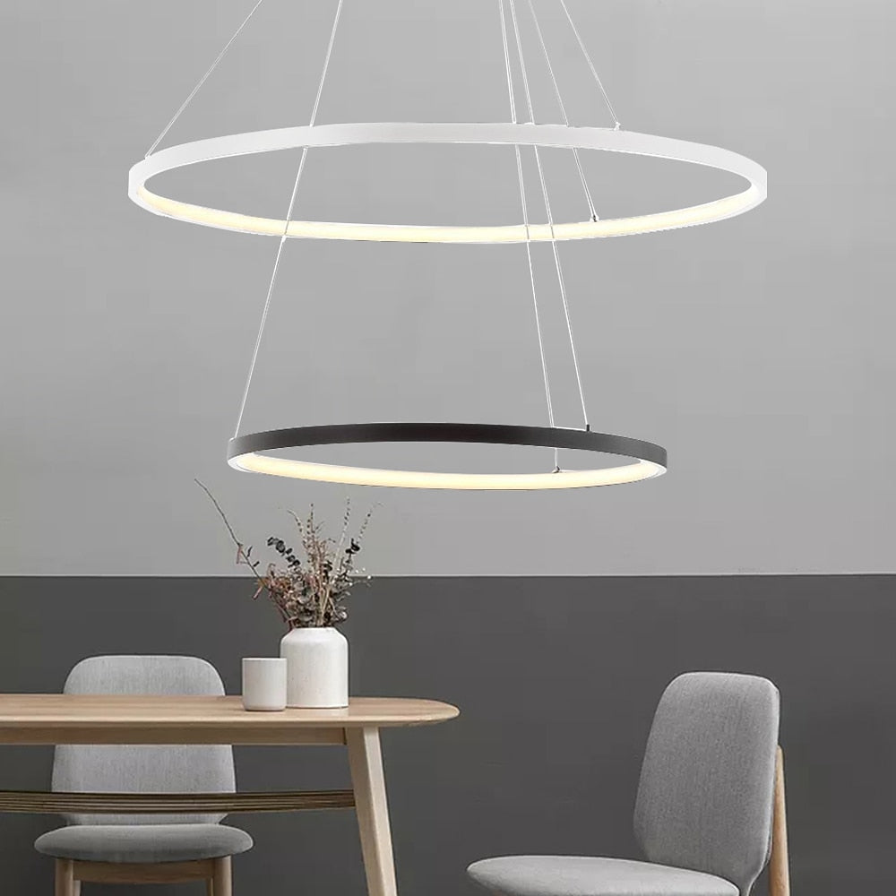 Modern Metal Ring Pendant Light