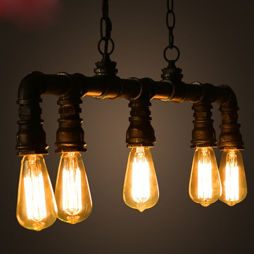 Industrial Metal Linear Pendant Light