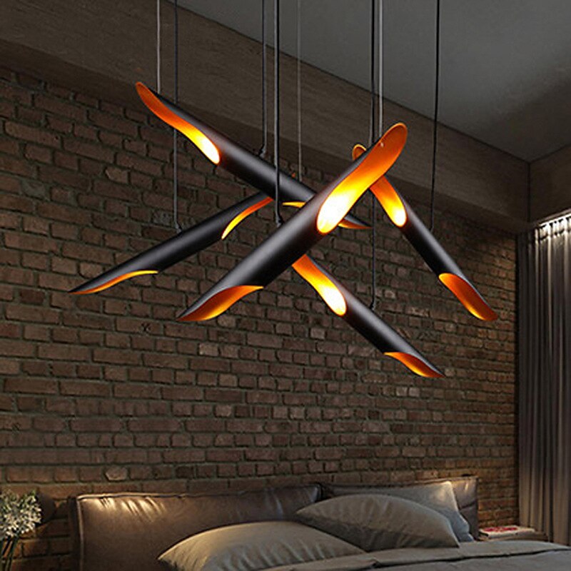Modern Metal Blade Pendant Light