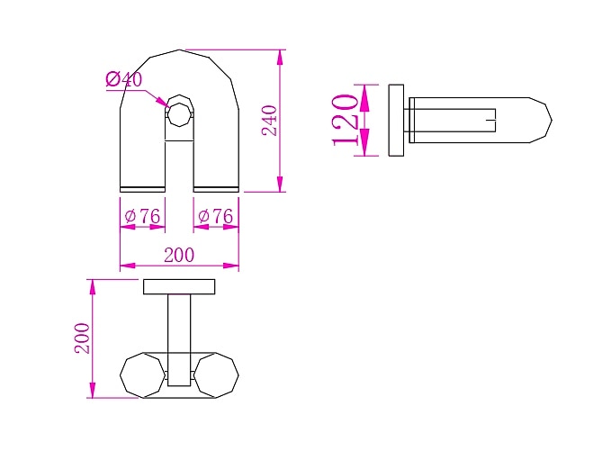 Modern Metal U-Shaped Wall Light