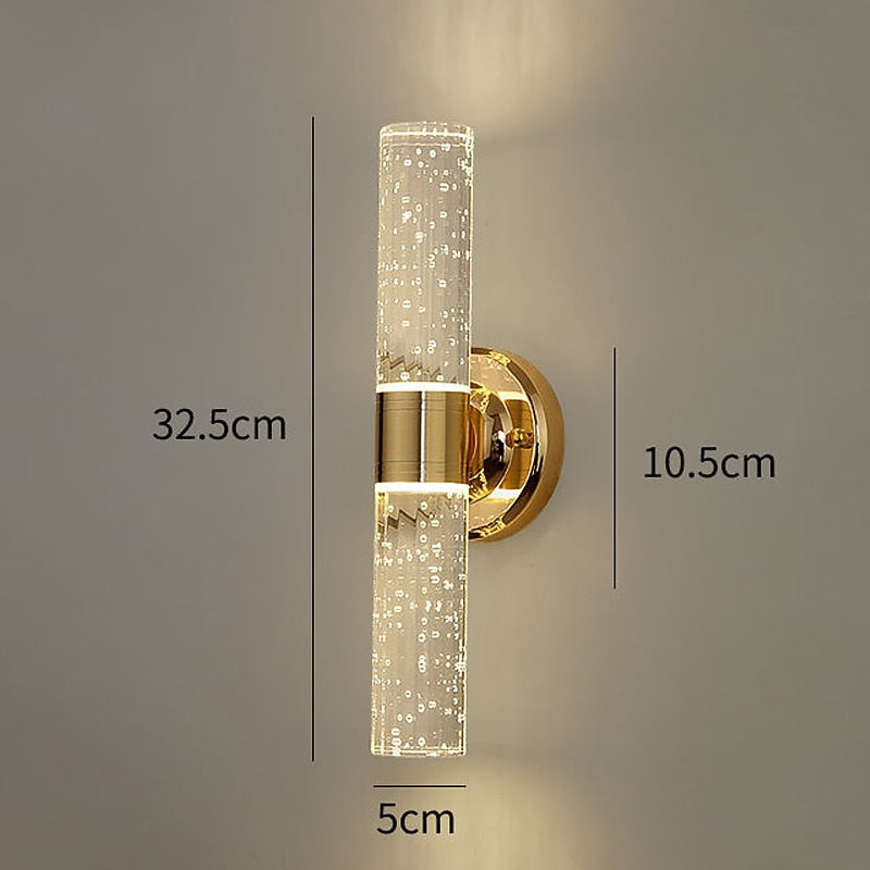 Modern Crystal Cylinder Vanity Light