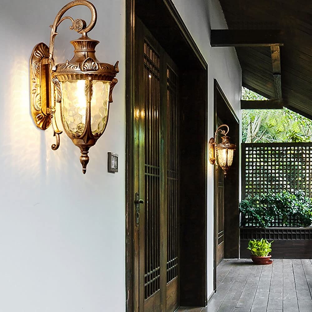 Vintage Glass Lantern Wall Light