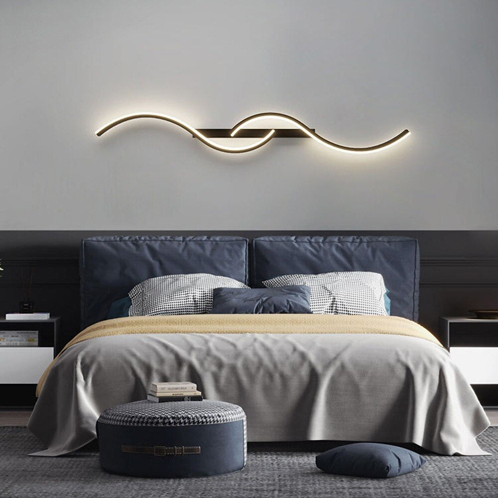 Modern Acrylic Wave Wall Light