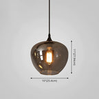 Suspension moderne en verre de forme sphérique