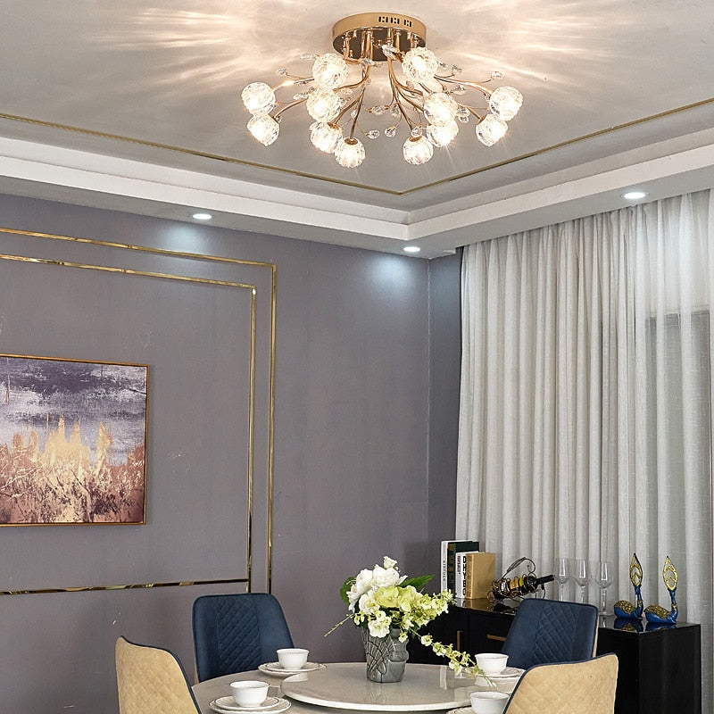 Glam Crystal Branch Ceiling Light
