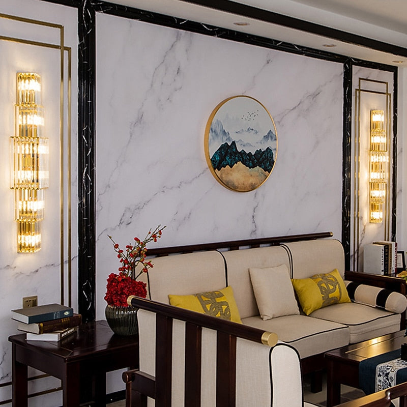 Glam Crystal Linear Wall Light