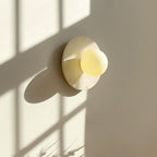 Wabi-Sabi Travertine Disc Wall Light