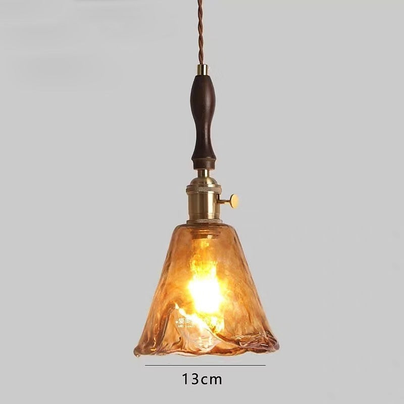 Vintage Glass Bell Pendant Light