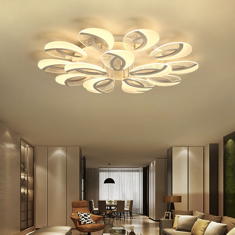 Modern Acrylic Ring-Cluster Ceiling Light