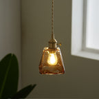 Suspension luminaire moderne en verre en forme de tambour