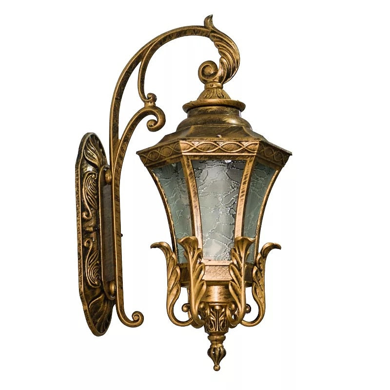 Vintage Glass Lantern Wall Light