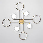 Modern Acrylic Circle Semi-flush Chandelier