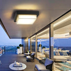 Moderne quadratische Deckenleuchte aus Metall