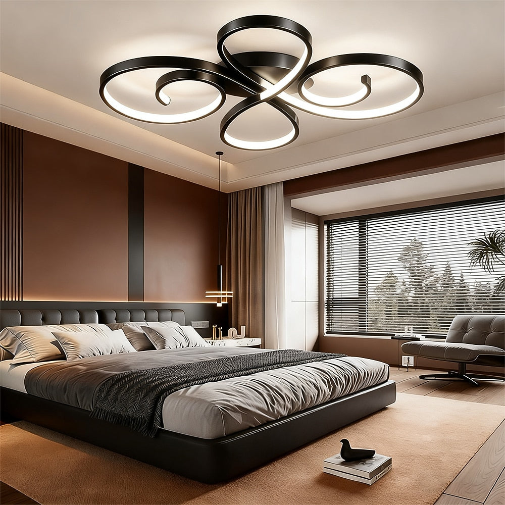 Modern Metal Petal Ceiling Light