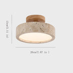 Wabi-Sabi Travertin Zylinder Deckenleuchte