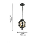 Suspension globe moderne en verre