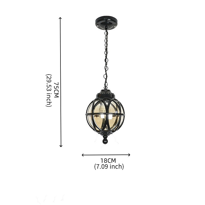 Modern Glass Globe-Lantern Pendant Light
