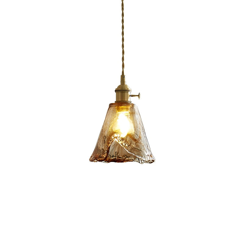 Modern Glass Drum Pendant Light