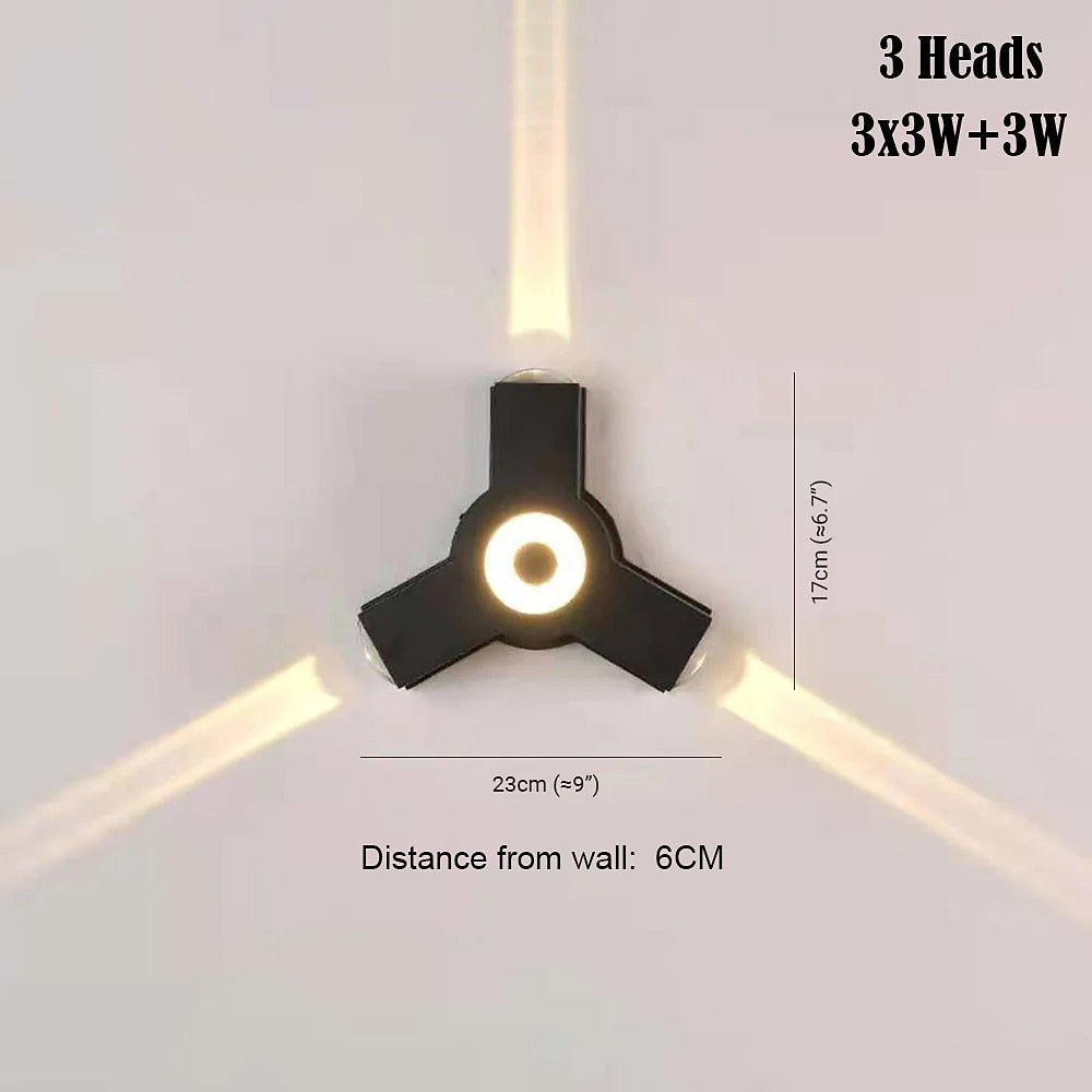 Modern Metal Cross-Beam Wall Light