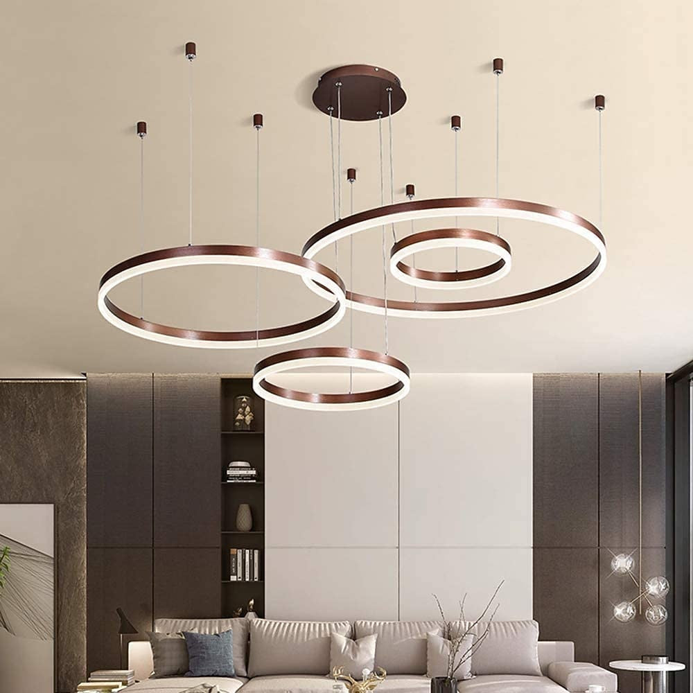 Modern Metal Ring Chandelier