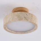 Wabi-Sabi Travertin Trommel Deckenleuchte