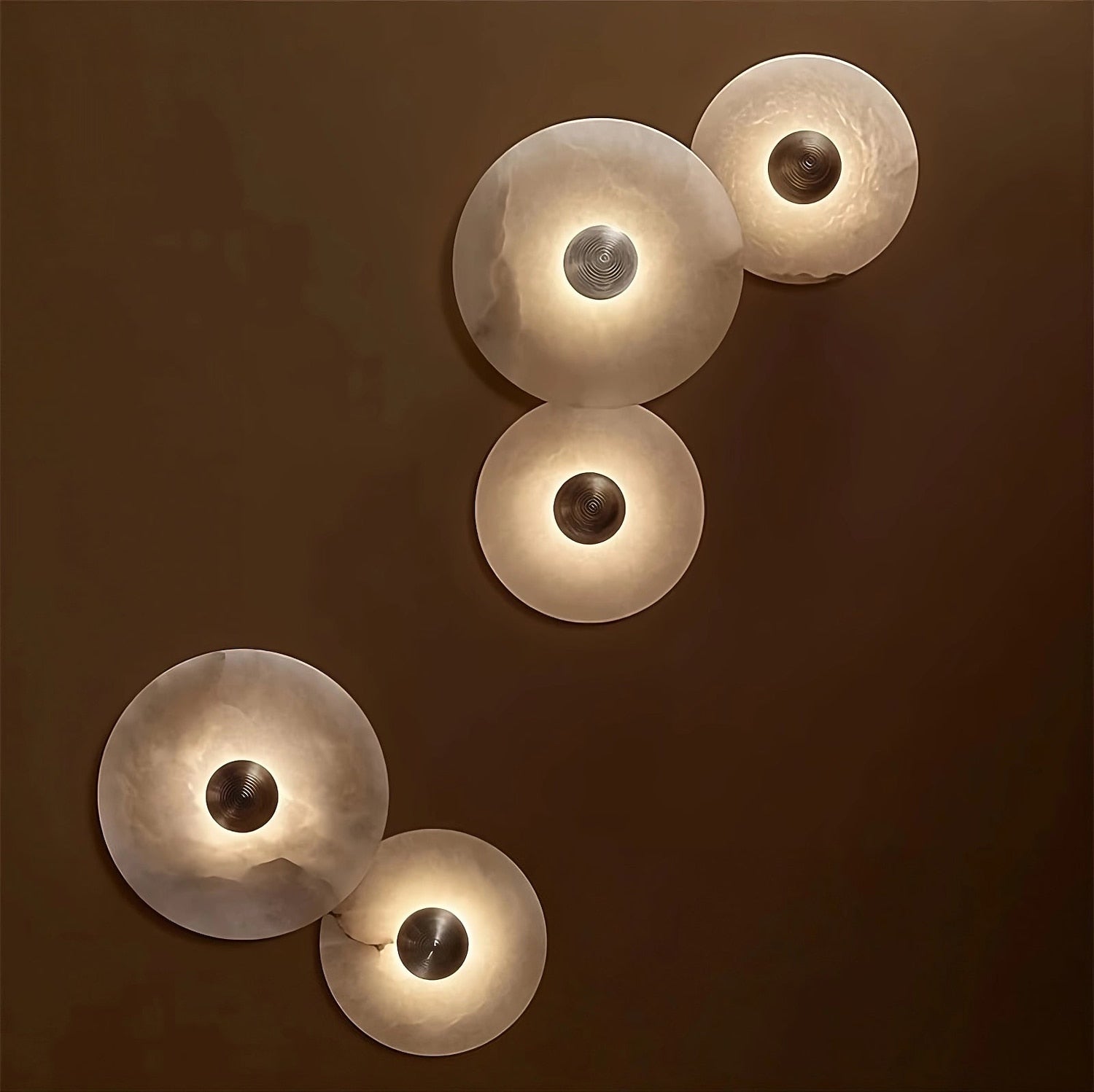 Modern Marble Disc Wall Light