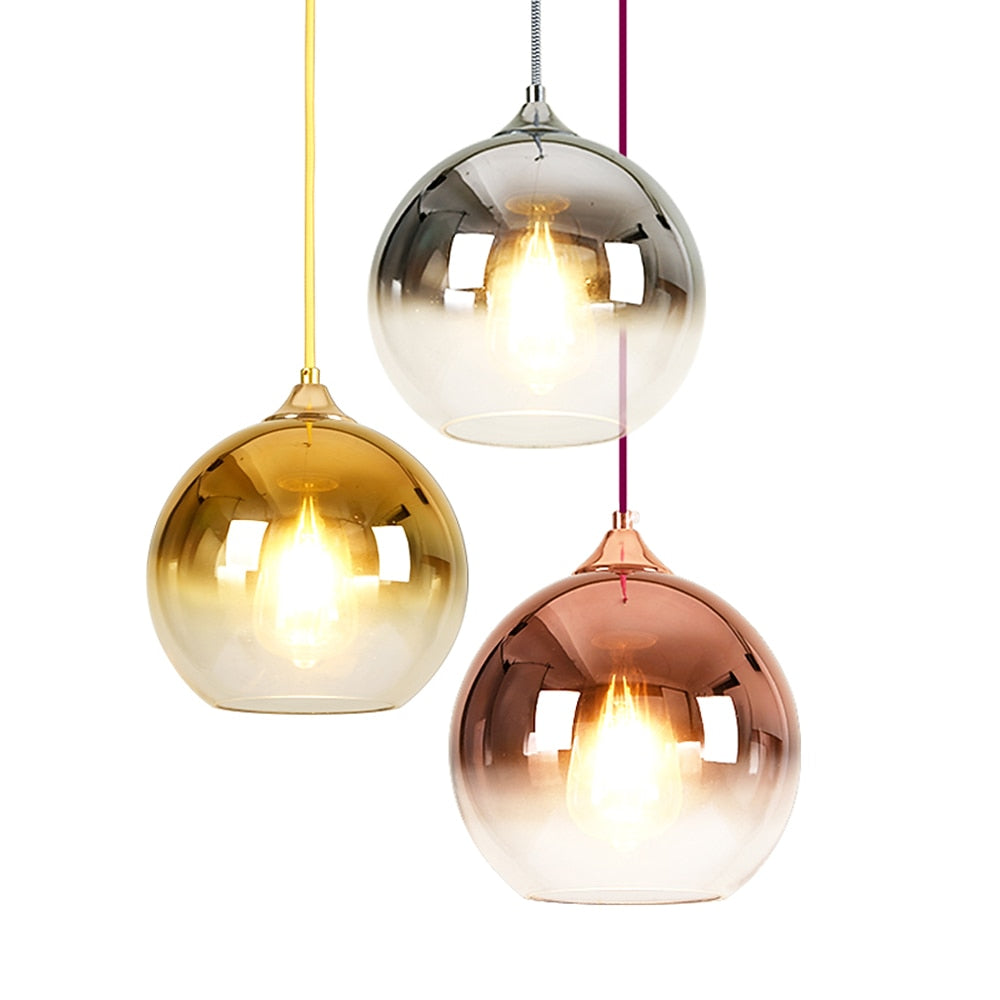 Modern Glass Globe Pendant Light