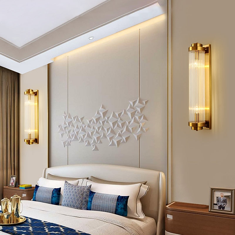 Modern Crystal Cylinder Wall Light