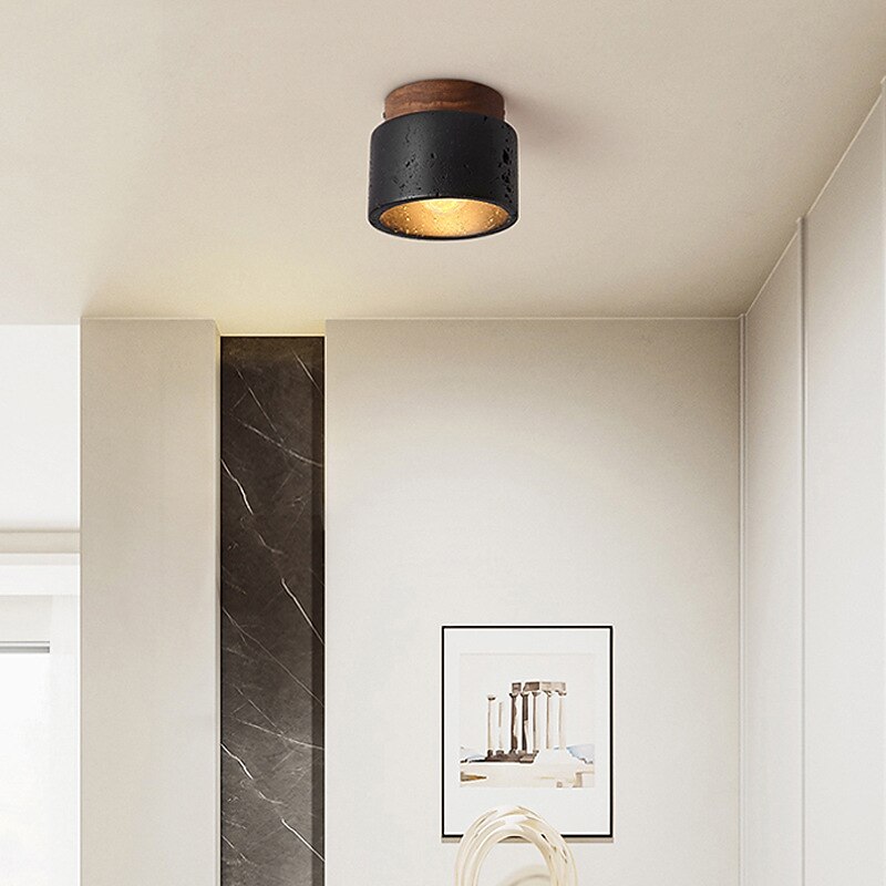 Wabi-Sabi Metal Cylinder Ceiling Light