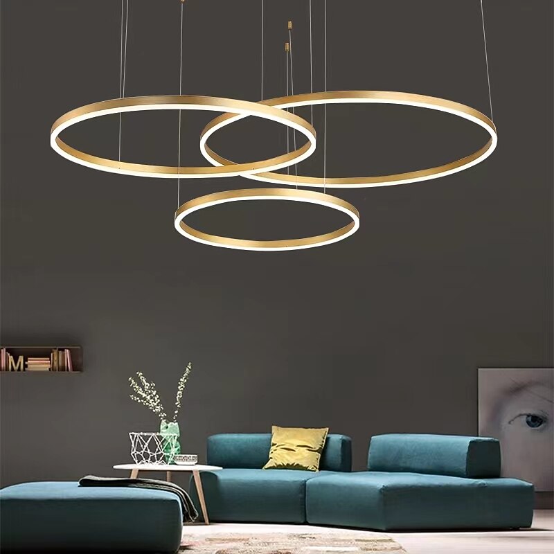 Modern Metal Ring Pendant Light