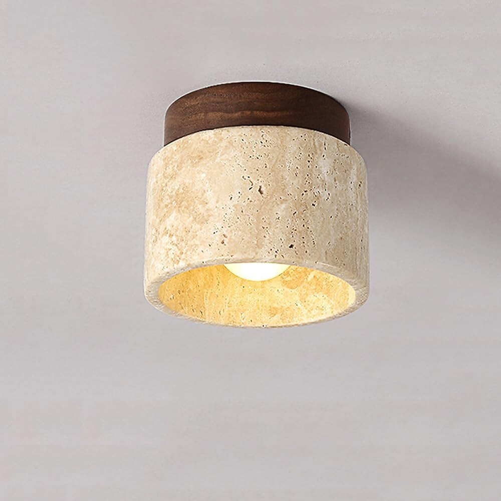Wabi-Sabi Metal Cylinder Ceiling Light