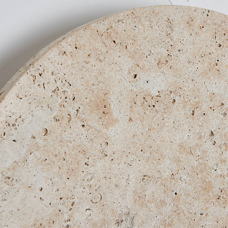 Wabi-Sabi Travertine Disc Wall Light