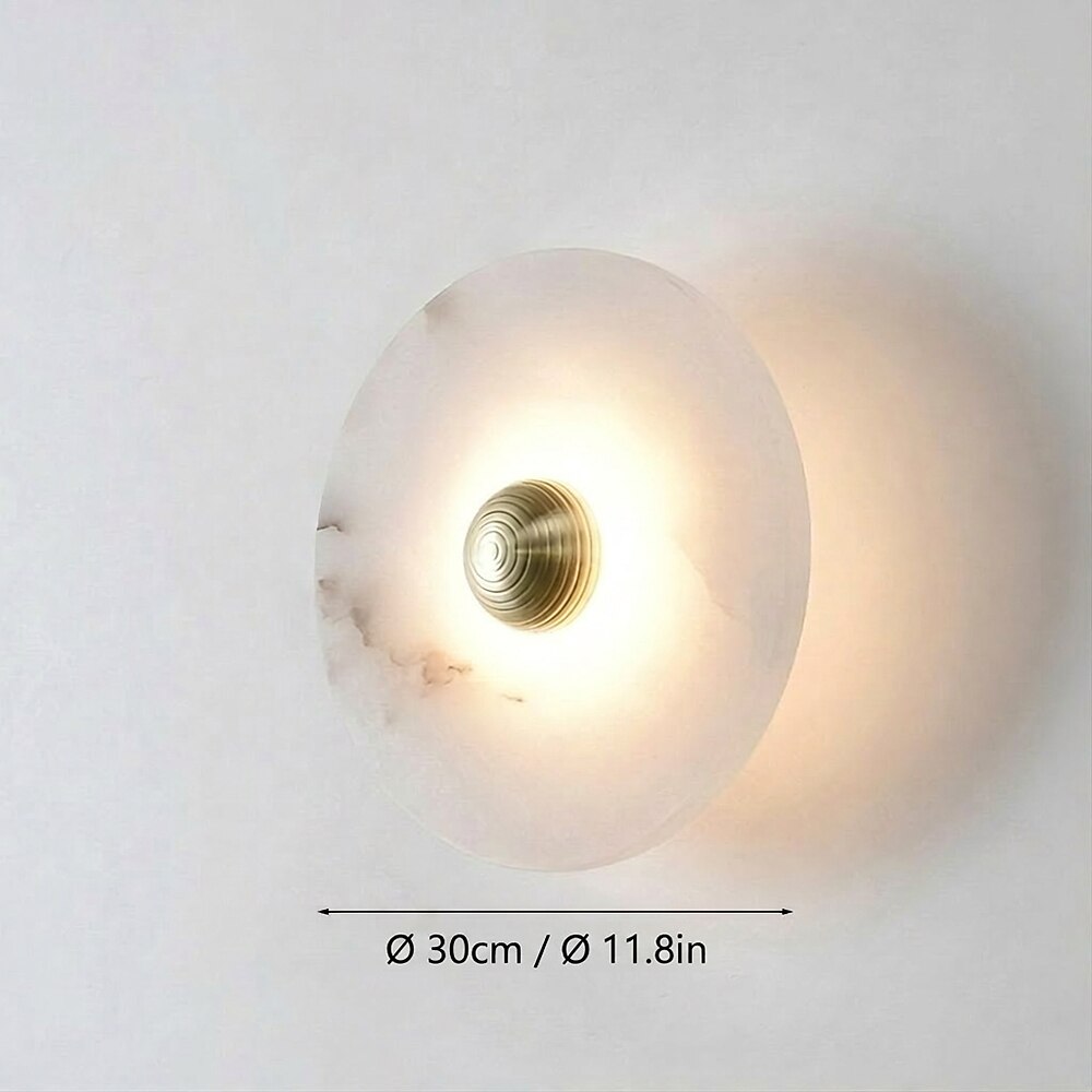 Modern Marble Disc Wall Light